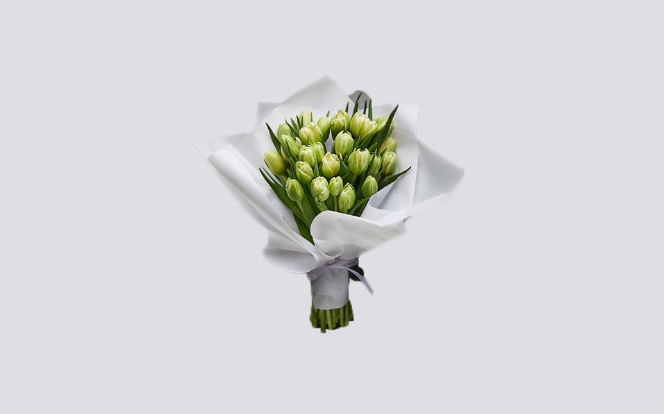 2. Букет тюльпанов от салона White flowers