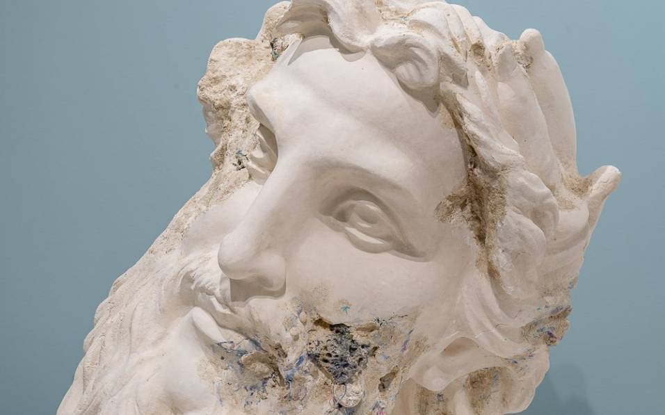 Neptune, 2021. Resin, plaster and recycled materials